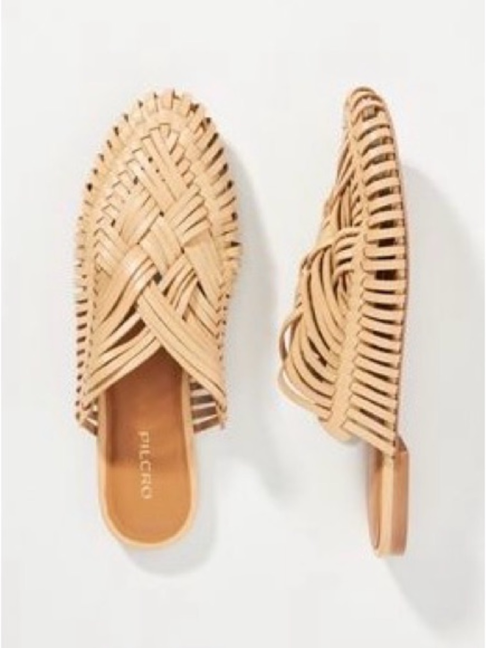Pilcro Woven Leather Flats